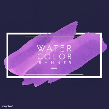 Purple watercolor banner design vector | Free stock vector - 513061