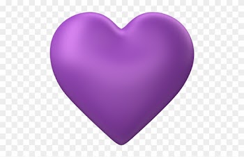 Purple Wedding Heart Clip Art - Purple Heart No Background