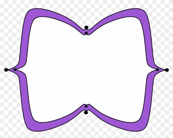 Purple Wide Pointy Frame - Colorful Frames Png Clipart