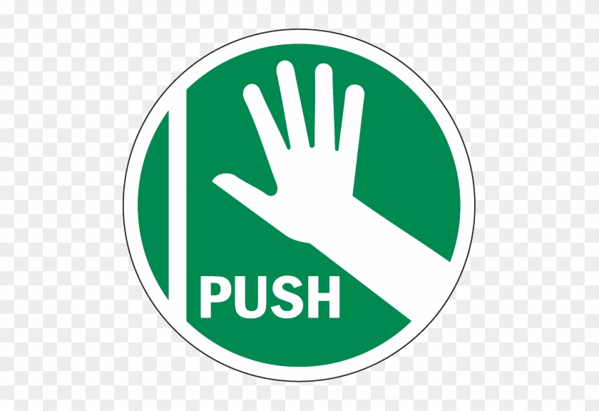 Push Door Images Label - Push Door Sign