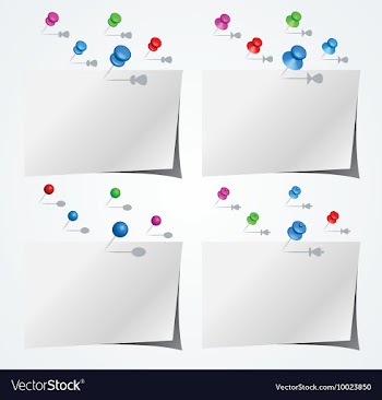 Push pin set vector image
