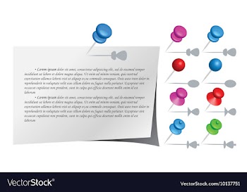 Push pins vector image