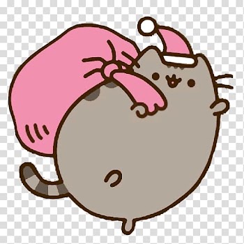 Pusheen Cat Christmas Gift Holiday, Cat transparent background PNG clipart