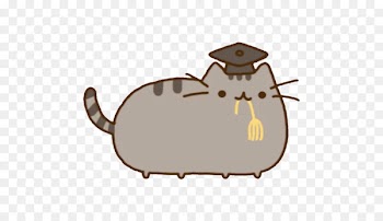 Pusheen Cat Graduation ceremony Telegram - donut cartoon 