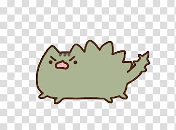 Pusheen the cat, green animal illustration transparent background PNG clipart