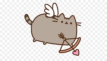 Pusheen Valentine's Day Cat Greeting & Note Cards Heart - valentine's day 