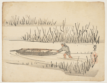 (Pushing boat in marsh)Original from the Minneapolis | Free Photo - rawpixel
