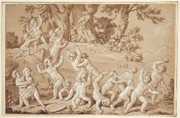 Putti flees from a bull | Free Photo - rawpixel