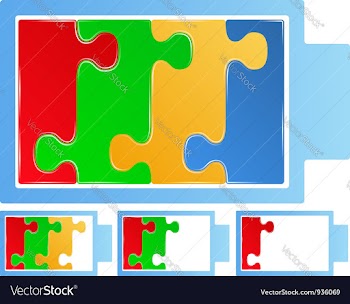  					Puzzle Battery vector image														