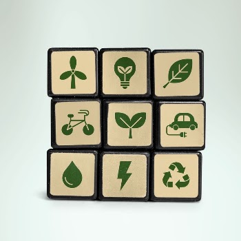 Puzzle cube mockup, green design | Free PSD Mockup - rawpixel