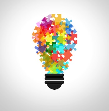  Puzzle in a lightbulb - Problem solving concept 