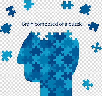 Puzzle Interview Sales Experience, Creative blue brain puzzle material transparent background PNG clipart