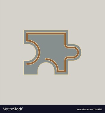 Puzzle piece vector image