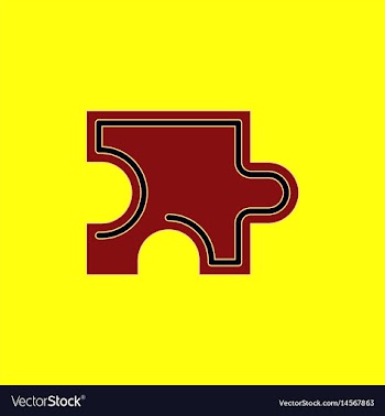 Puzzle piece vector image