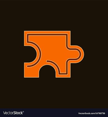 Puzzle piece vector image