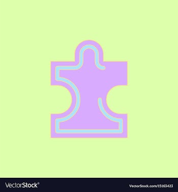 Puzzle piece vector image