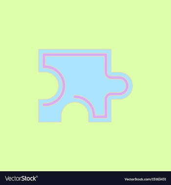 Puzzle piece vector image