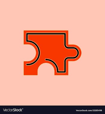 Puzzle piece vector image