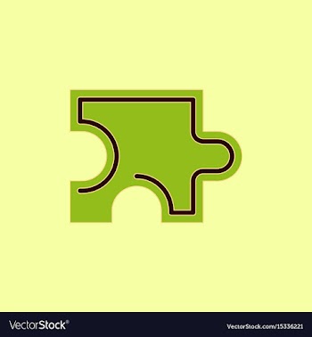 Puzzle piece vector image