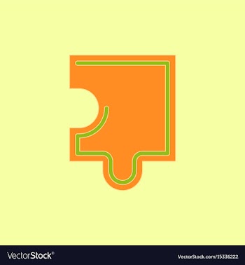 Puzzle piece vector image