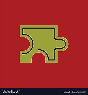 Puzzle piece vector image