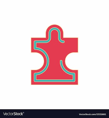 Puzzle piece vector image
