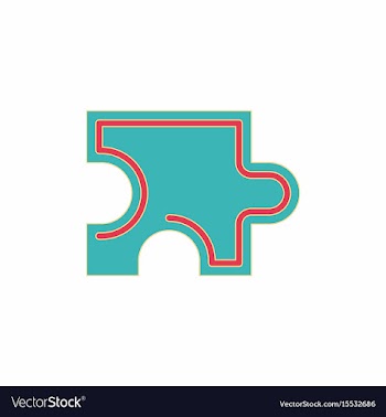 Puzzle piece vector image