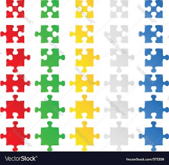  					Puzzle pieces vector&nbsp;image														