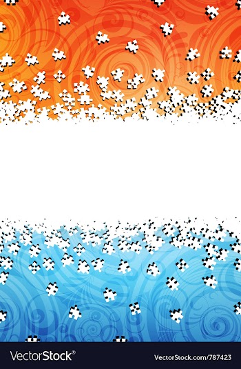 Puzzles background vector image