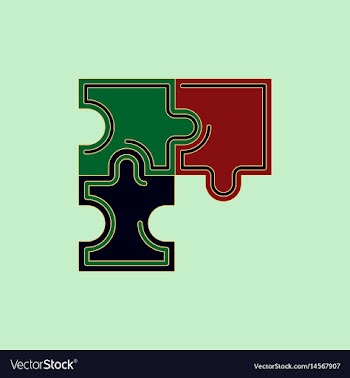 Puzzles vector image