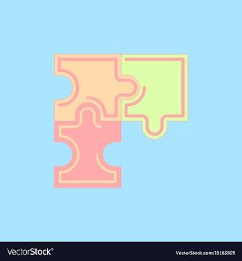 Puzzles vector image