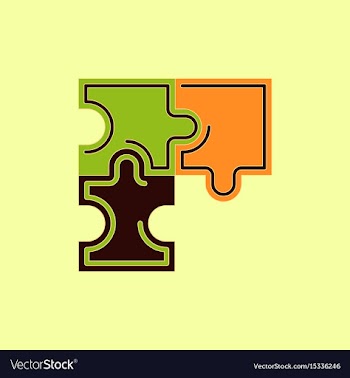 Puzzles vector image