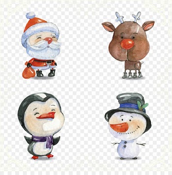 Pxe8re Noxebl Reindeer Santa Claus Christmas Watercolor painting - Christmas snowman painted watercolor 