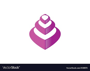  					Pyramid abstract business logo vector image														