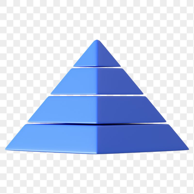 Pyramid graph png sticker, 3D | Free PNG - rawpixel
