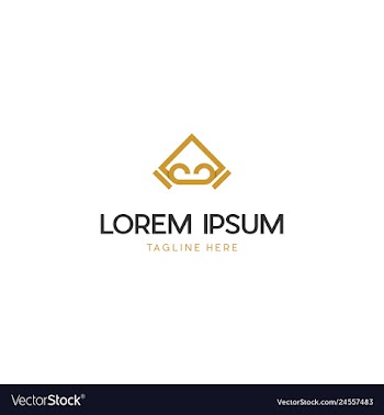 Pyramid outline creative business logo vector image