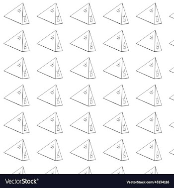 pyramid pattern in flat style
