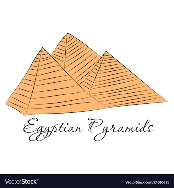 Pyramids in the desert vector image