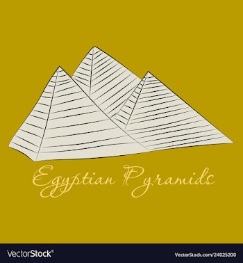 Pyramids in the desert vector image