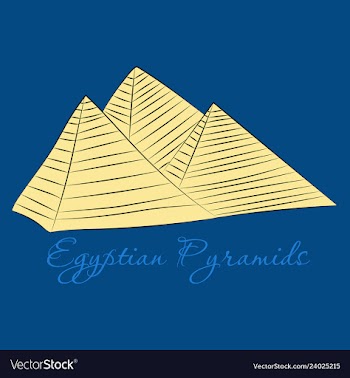 Pyramids in the desert vector image