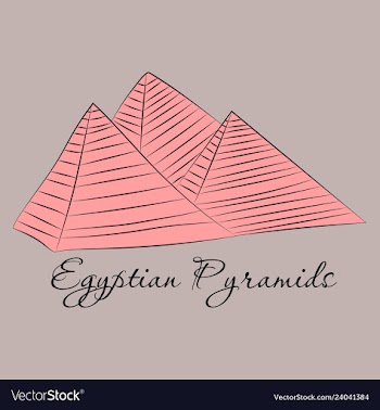 Pyramids in the desert vector image