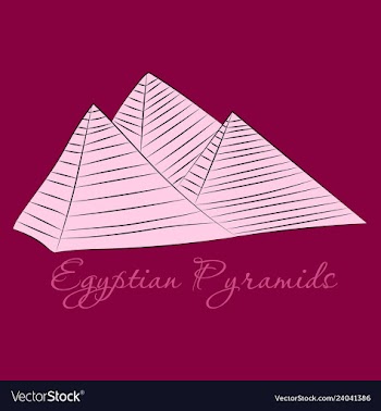Pyramids in the desert vector image