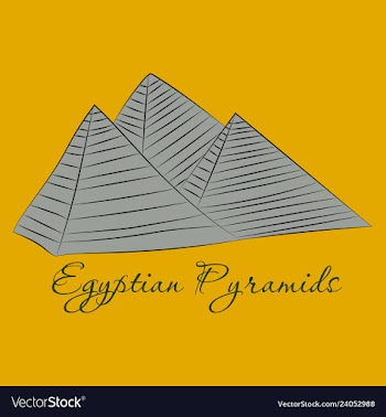 Pyramids in the desert vector image