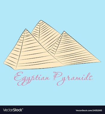 Pyramids in the desert vector image