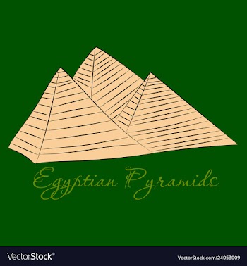 Pyramids in the desert vector image