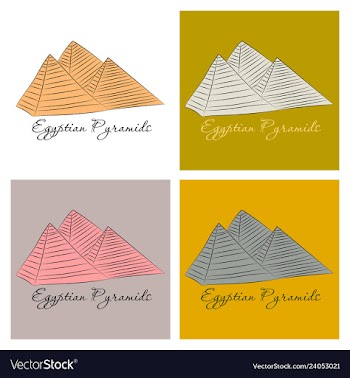 Pyramids in the desert vector image
