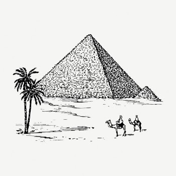 Pyramids of Giza collage element, | Free PSD - rawpixel