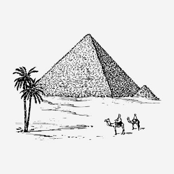 Pyramids of Giza hand drawn | Free Photo - rawpixel
