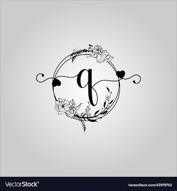 q letter logo with white background