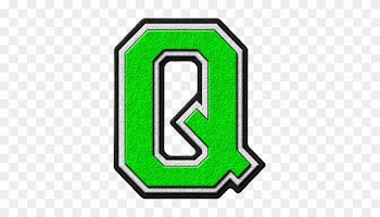 Q - Presentation Alphabet Set Forest Green Varsity Letter